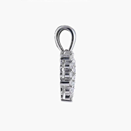Pendentif Pendentif cœur en or blanc 18K et diamants 58 Facettes P1L17