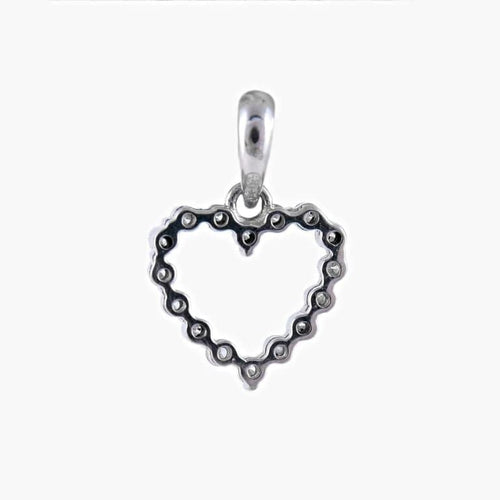 Pendentif Pendentif cœur en or blanc 18K et diamants 58 Facettes P1L17