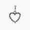 Pendentif Pendentif cœur en or blanc 18K et diamants 58 Facettes P1L17