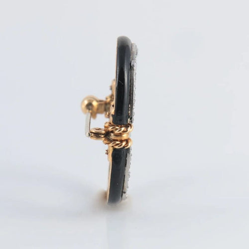 Broche Broche Napoléon III en or jaune, platine, onyx et diamants 58 Facettes P5L6