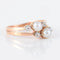 Bague 53 Bague Toi & Moi en or rose 18 carats, perles et diamants 58 Facettes P6L4