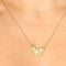 Collier Collier papillon en or jaune 18 carats et diamants 58 Facettes