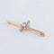 Broche Broche en or jaune 18K et platine avec diamants et perle 58 Facettes