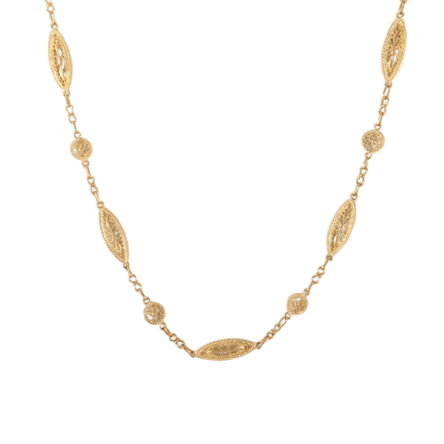 Collier Collier à motifs filigranés en or jaune 18 carats 58 Facettes