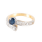 Bague 51 Bague saphir et diamants en or jaune 18 carats et platine 58 Facettes