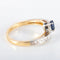 Bague 51 Bague saphir et diamants en or jaune 18 carats et platine 58 Facettes