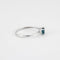 Bague 54 Bague solitaire en or blanc 18 carats avec topaze London Blue et diamants 58 Facettes