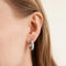Boucles d'oreilles Créoles pavées de diamants en or blanc 18 carats 58 Facettes P98L13