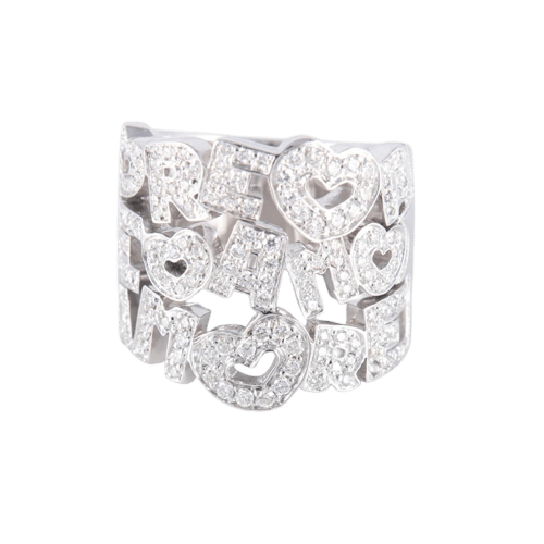 Bague 53 Pasquale Bruni Amore - Bague en or blanc et diamants 58 Facettes P9L7