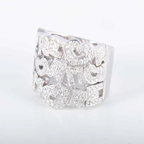 Bague 53 Pasquale Bruni Amore - Bague en or blanc et diamants 58 Facettes P9L7