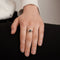 Bague 54 Bague trilogie en or jaune 18 carats et platine, saphir et diamants 58 Facettes