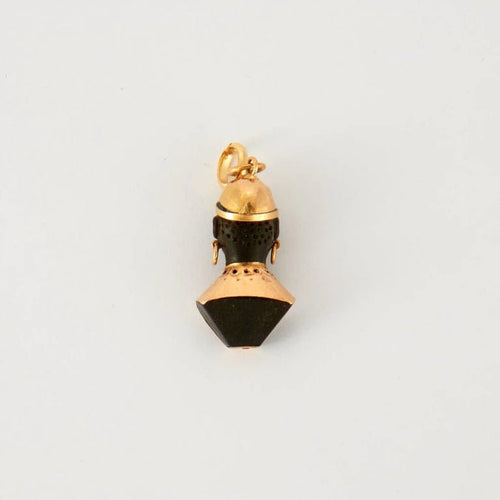 Pendentif Pendentif tête de Maure en or jaune 18 carats et ébène 58 Facettes