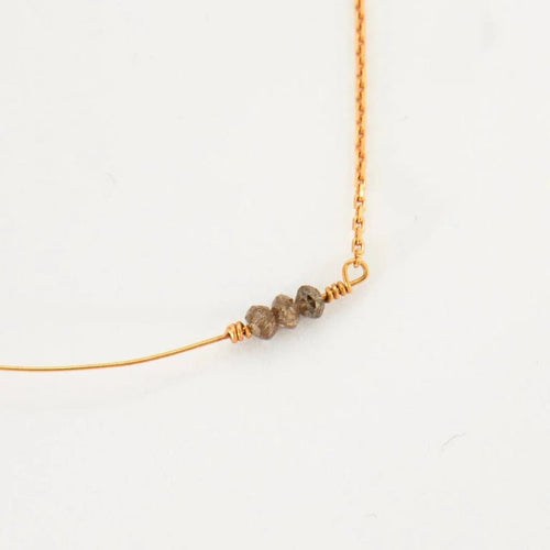 Collier Paola Zovar Rock Diamants - Collier en or jaune 18K et diamants bruts 58 Facettes