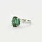 Bague 48.5 Bague en platine 950 avec tourmaline bleue-verte 4,15 ct et diamants 58 Facettes