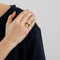 Bague 55 Bague Toi & Moi vintage en or jaune avec diamants, rubis et émeraudes 58 Facettes