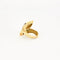 Bague 55 Bague Toi & Moi vintage en or jaune avec diamants, rubis et émeraudes 58 Facettes
