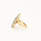 Bague 52.5 Bague style Art déco en or jaune et platine, diamants et saphir 58 Facettes