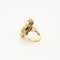 Bague 52.5 Bague style Art déco en or jaune et platine, diamants et saphir 58 Facettes