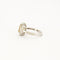 Bague 51 Bague style Art déco solitaire en or blanc 18K, diamants et saphir jaune 58 Facettes