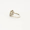 Bague 51 Bague style Art déco solitaire en or blanc 18K, diamants et saphir jaune 58 Facettes