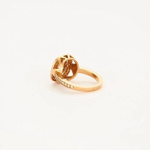 Bague 49 Bague style Art déco en or rose 18K avec diamants 58 Facettes