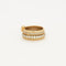 Bague 53 Bague multi-anneaux torsadés en or jaune, platine et diamants 58 Facettes