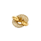 Bague 54 Bague maillon de chaîne en or jaune 18K et diamants 58 Facettes