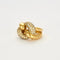 Bague 54 Bague maillon de chaîne en or jaune 18K et diamants 58 Facettes