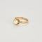 Bague 51.5 Bague solitaire ancienne en or rose et or blanc 18K avec perle 58 Facettes