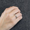 Bague 52 Alliance tour complet diamants taille princesse en or blanc 18K 58 Facettes