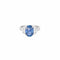 Bague 53.5 Bague en platine avec saphir Ceylan 5,08 ct et diamants 58 Facettes