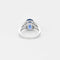 Bague 53.5 Bague en platine avec saphir Ceylan 5,08 ct et diamants 58 Facettes