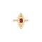 Bague 51.5 Bague marquise vintage en or jaune 18K, diamants et rubis 58 Facettes