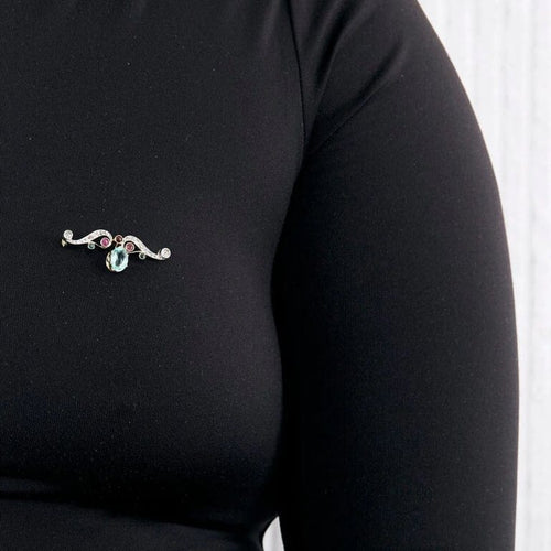 Broche Broche fin XIXe siècle en or et platine, diamants et pierre turquoise 58 Facettes P21L1