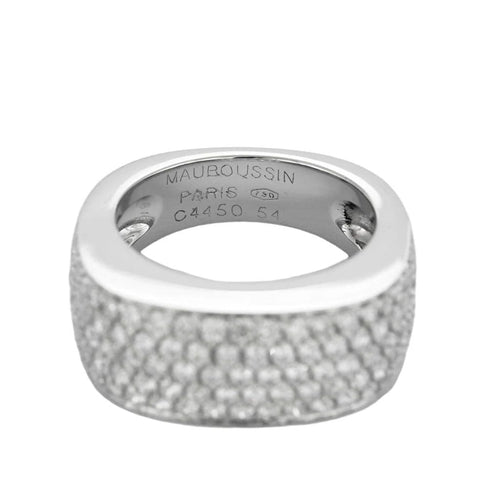 Bague 54 Mauboussin Sophia - Bague en or blanc 18K et diamants 58 Facettes P17L18