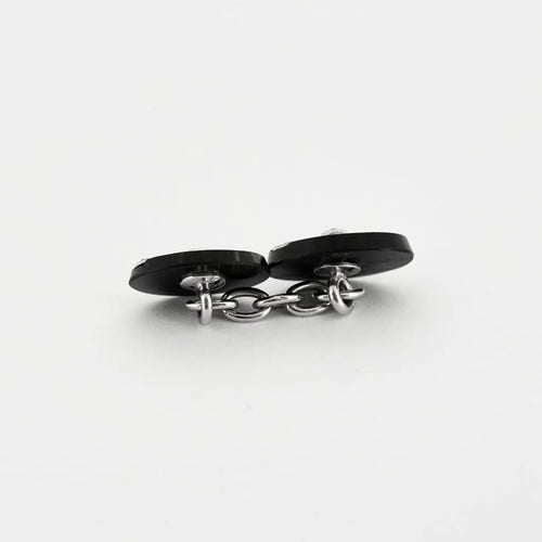 Boutons de manchette Boutons de manchette années 1930 en or blanc, onyx et diamants 58 Facettes P21L12