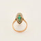 Bague 47.5 Bague marquise en or 18 carats avec diamants et émeraudes 58 Facettes P16L18