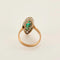 Bague 47.5 Bague marquise en or 18 carats avec diamants et émeraudes 58 Facettes P16L18
