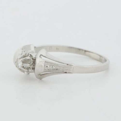 Bague 57 Bague Art déco en or blanc 18 carats et diamant 58 Facettes RÉF 11044/19