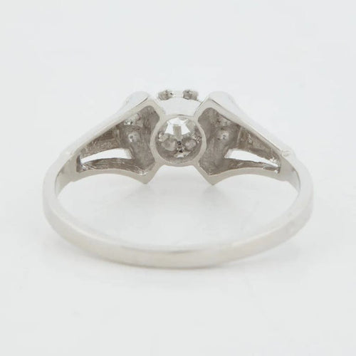Bague 57 Bague Art déco en or blanc 18 carats et diamant 58 Facettes RÉF 11044/19