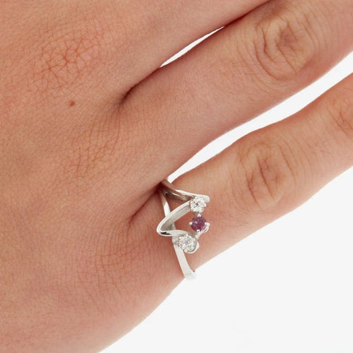 Bague 47 Bague en or blanc 18 carats avec rubis et diamants 58 Facettes REF 1053/16