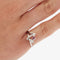 Bague 47 Bague en or blanc 18 carats avec rubis et diamants 58 Facettes REF 1053/16