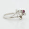 Bague 47 Bague en or blanc 18 carats avec rubis et diamants 58 Facettes REF 1053/16