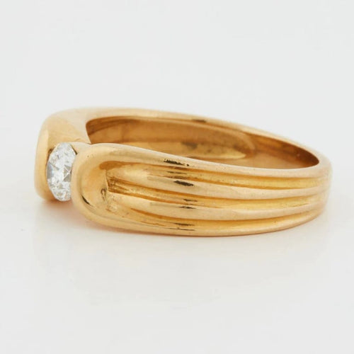Bague 52 Bague en or jaune 18 carats sertie d’un diamant 0,25 ct 58 Facettes RÉF 10006/13