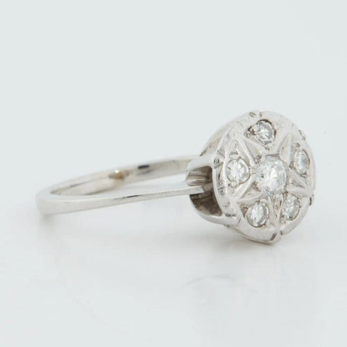Bague 50 Bague en or blanc 18 carats sertie de diamants 58 Facettes REF 12106/16