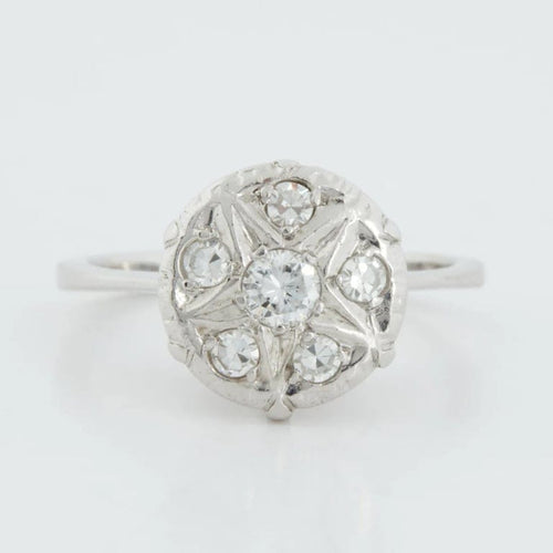 Bague 50 Bague en or blanc 18 carats sertie de diamants 58 Facettes REF 12106/16