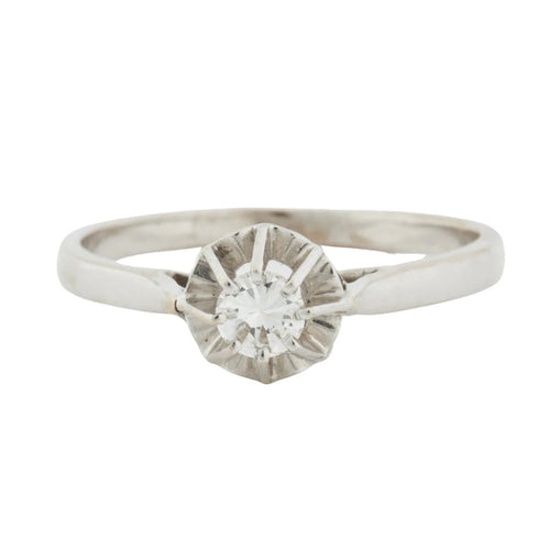 Bague 55 Bague en or blanc 18 carats sertie d’un diamant 58 Facettes REF 3026/05
