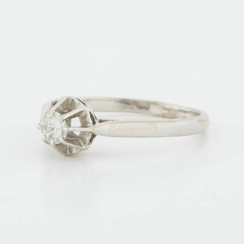 Bague 55 Bague en or blanc 18 carats sertie d’un diamant 58 Facettes REF 3026/05