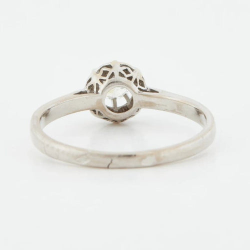 Bague 55 Bague en or blanc 18 carats sertie d’un diamant 58 Facettes REF 3026/05
