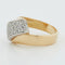 Bague 53 Bague en or jaune et or blanc 18 carats sertie de diamants 58 Facettes REF 10005/20